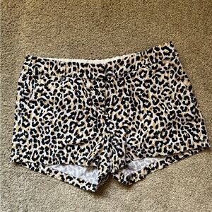 J.Crew Chino Leopard Print Shorts - Size 10